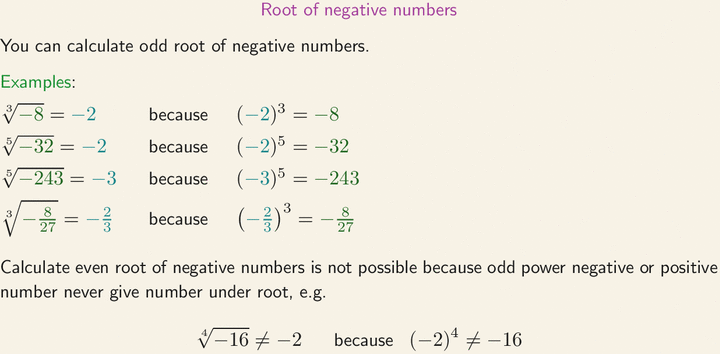 Simplify Roots Of Negative Numbers