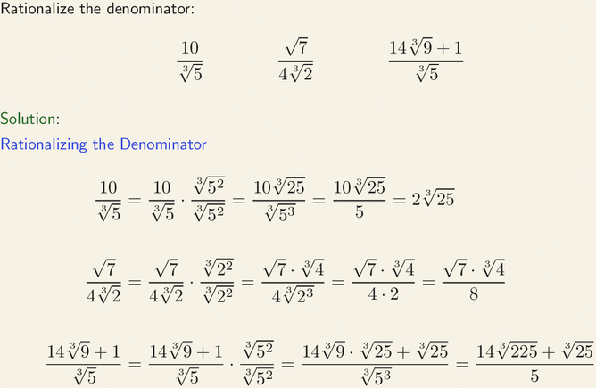 Rationalizing The Denominator Square Roots Worksheet Answers