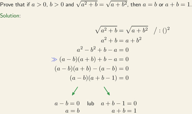 Prove Square Root Of (a^2+b) = Square Root Of (a+b^2)