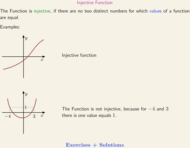 define injective function with example