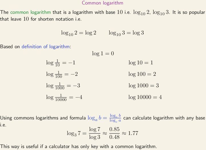 Common Logarithm