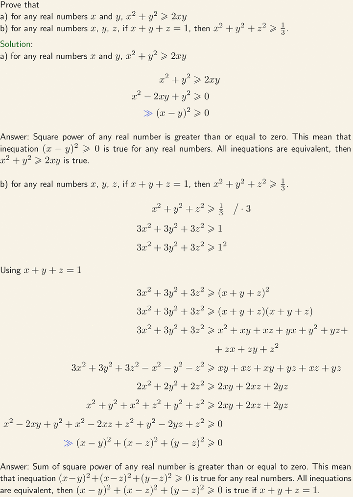 Prove X 2 Y 2 2xy And X 2 Y 2 Z 2 1 3