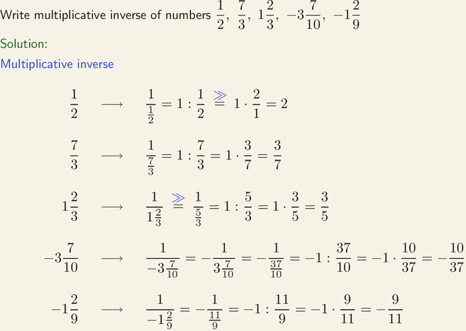 Multiplicative Inverse Of Fractions