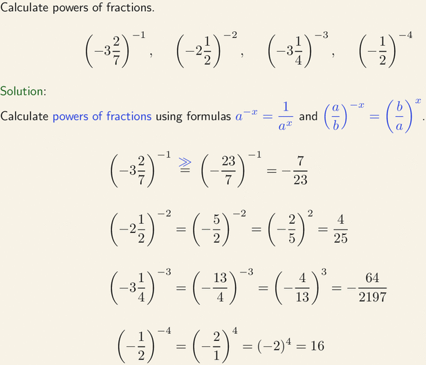 Negative Exponents - Rules, Fractions, Solve, Calculate