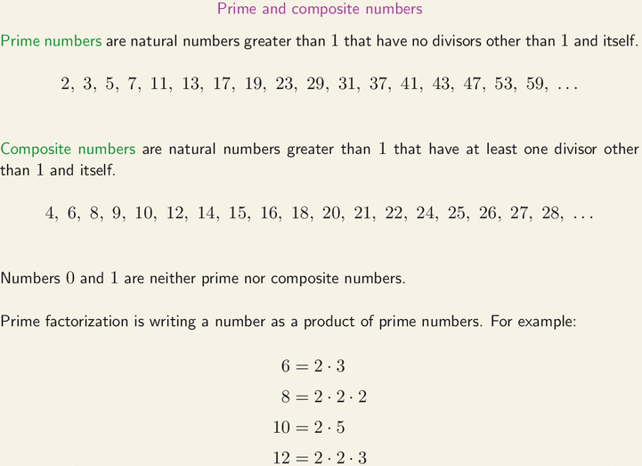 Prime And Composite Numbers
